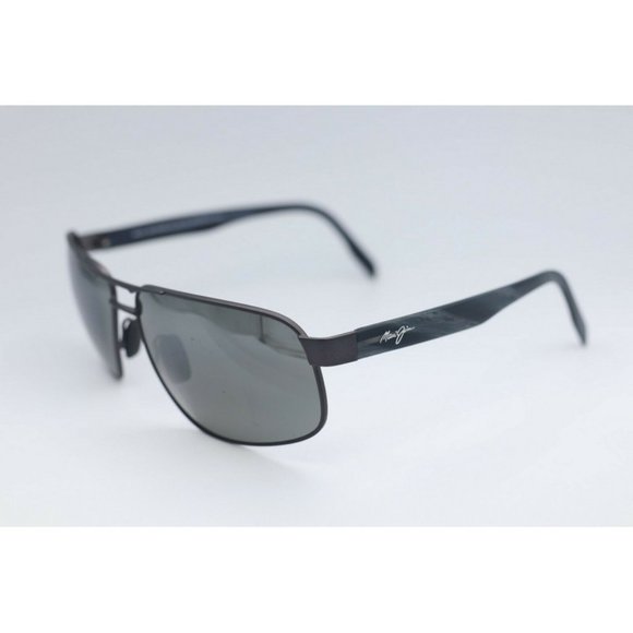 Maui Jim Whitehaven MJ 776-02S Gunmetal Sunglasses Polarized Gray Lens 63mm (C) - Picture 1 of 8